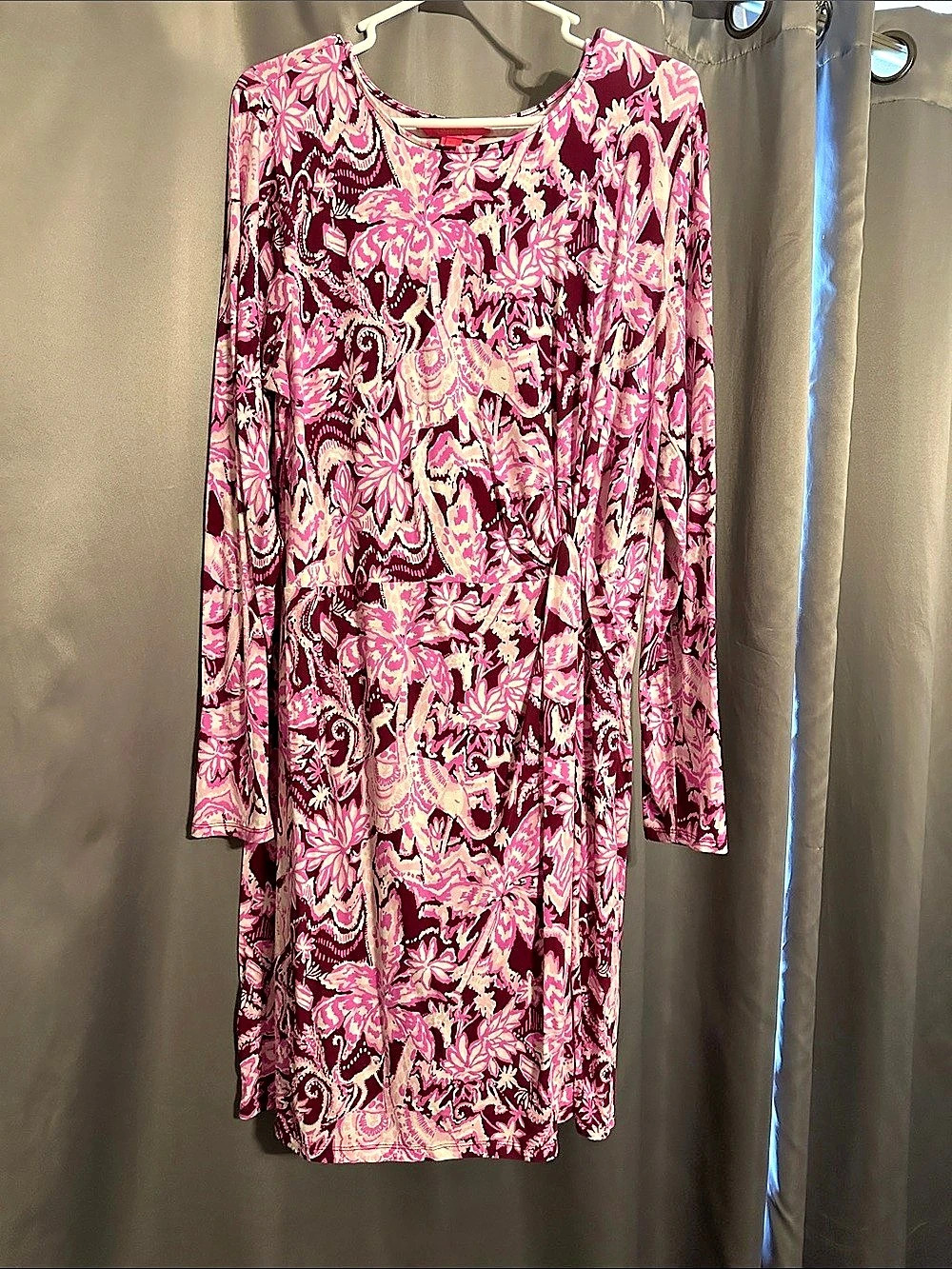 Lilly Pulitzer Floral Dress in Pink & Purple Size XL